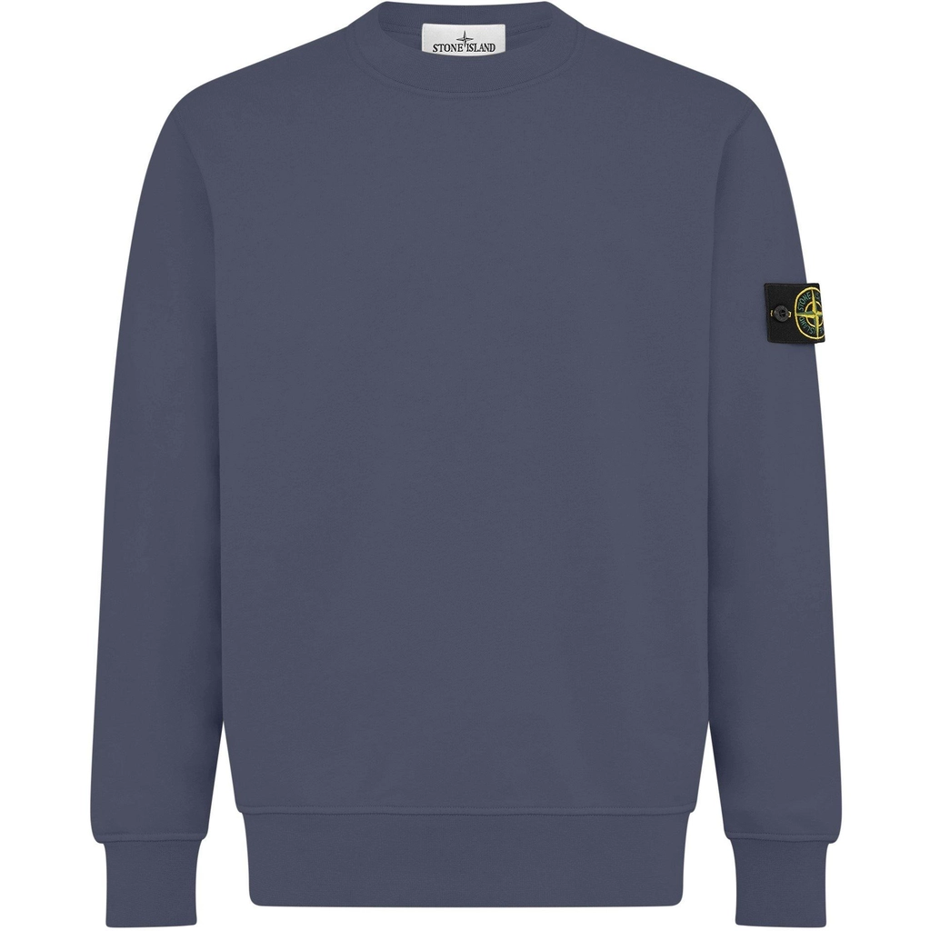 Stone Island Badge Sweatshirt - Mid Blue V0046